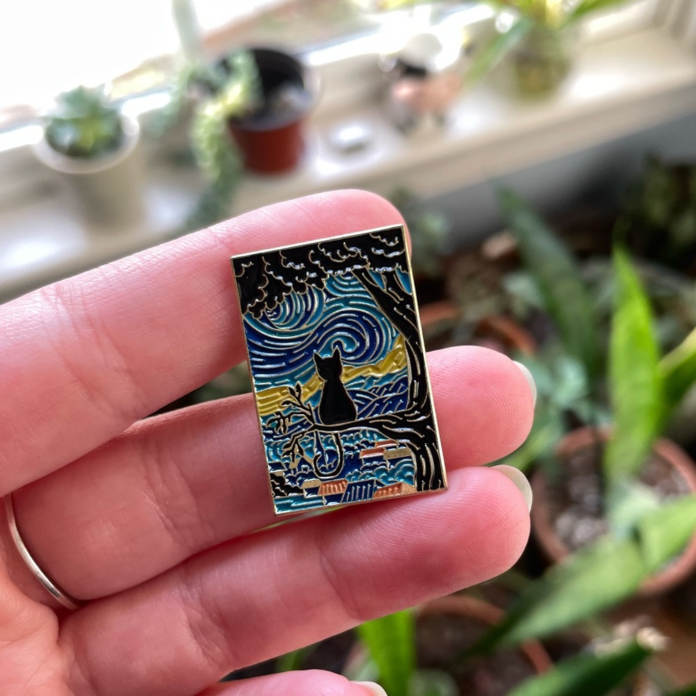 🟧 Cat painting famous painting but with cat pin